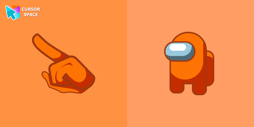 Among Us Orange Character cursor pack